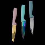 Fruit Knife 3Pcs Set - Multi Color, Knives & Cutting Board, Chase Value, Chase Value