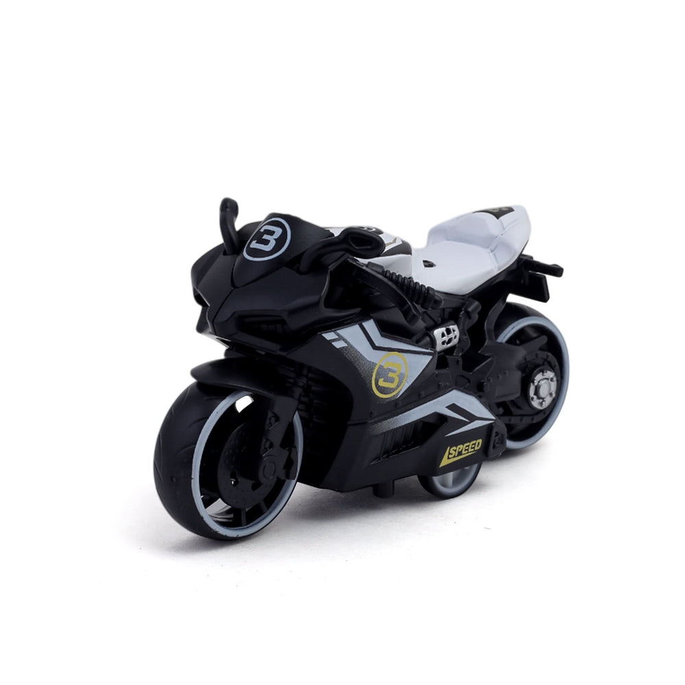 Die-Cast Bike Alloy Plastic Pull Back Toy for Kids, Die-cast Model Car, Chase Value, Chase Value