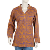 Women's Full Sleeves Printed Top - Purple, Women T-Shirts & Tops, Chase Value, Chase Value