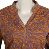 Women's Full Sleeves Printed Top - Purple, Women T-Shirts & Tops, Chase Value, Chase Value