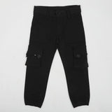 Girls Cargo Cotton Pant - Black, Girls Pants & Capri, Chase Value, Chase Value