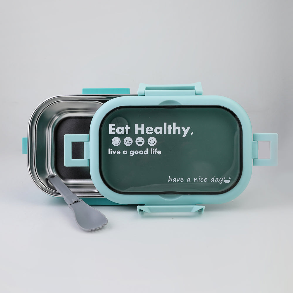 Stainless Steel Lunch Box - Cyan, Tiffin Boxes & Bottles, Chase Value, Chase Value