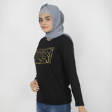 Women's Full Sleeves Printed T-Shirt - Black, Women T-Shirts & Tops, Chase Value, Chase Value