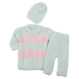 Newborn Girls Woolen Suits - Sea Green, Newborn Girls Sets & Suits, Chase Value, Chase Value
