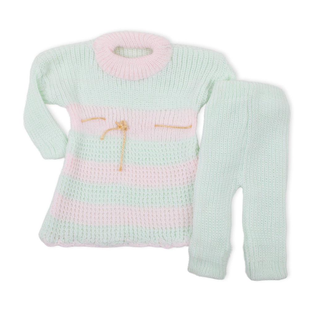 Newborn Girls Woolen Suits - Cyan, Newborn Girls Sets & Suits, Chase Value, Chase Value