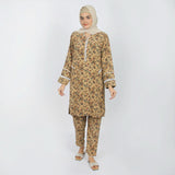Women's Printed Co-Ord Set - Light Brown, Women Co-Ord Set, Chase Value, Chase Value