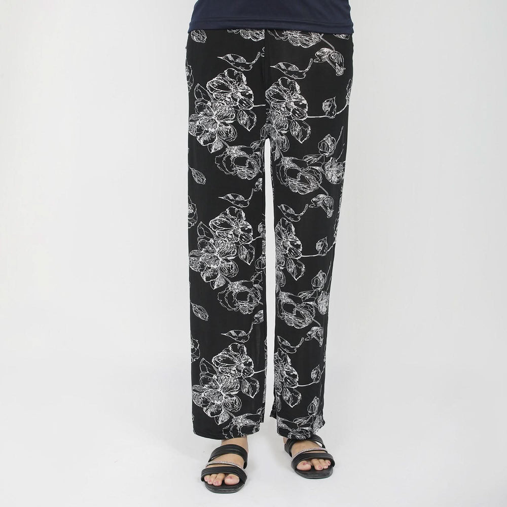 Women's Printed Trouser - Black, Women Pants & Tights, Chase Value, Chase Value