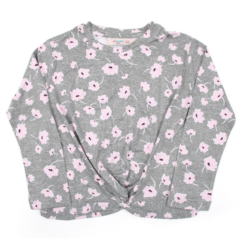 Girls Knitted Top - Grey, Girls Tops, Chase Value, Chase Value