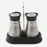 Salt & Pepper Steeliness Steel With Stand 2Pcs - Silver, Spice Boxes, Chase Value, Chase Value