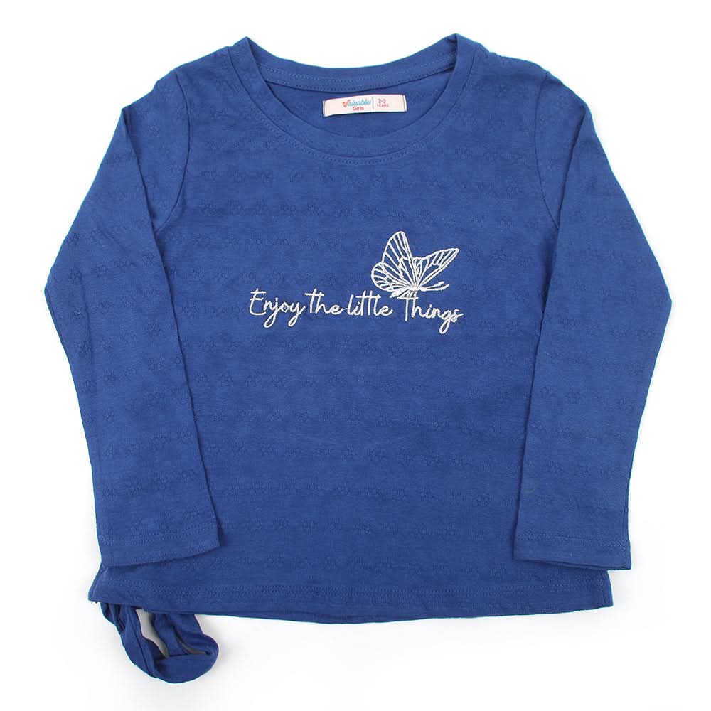 Girls Knitted Top - Royal Blue, Girls Tops, Chase Value, Chase Value