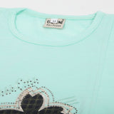 Girls Half Sleeves Skirt Suit - Cyan, Girls Suits, Chase Value, Chase Value