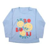 Girls Full Sleeves Printed T-Shirt - Blue, Girls T-Shirts, Chase Value, Chase Value