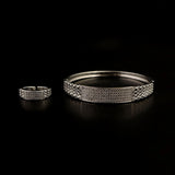 Women's Fancy Kara With Ring - Silver, Women Bangles & Bracelets, Chase Value, Chase Value