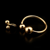 Woman's Fancy Kara With Ring - Golden, Women Bangles & Bracelets, Chase Value, Chase Value