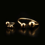 Woman's Fancy Kara With Ring - Golden, Women Bangles & Bracelets, Chase Value, Chase Value