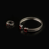 Women's Fancy Kara With Ring - Silver, Women Bangles & Bracelets, Chase Value, Chase Value