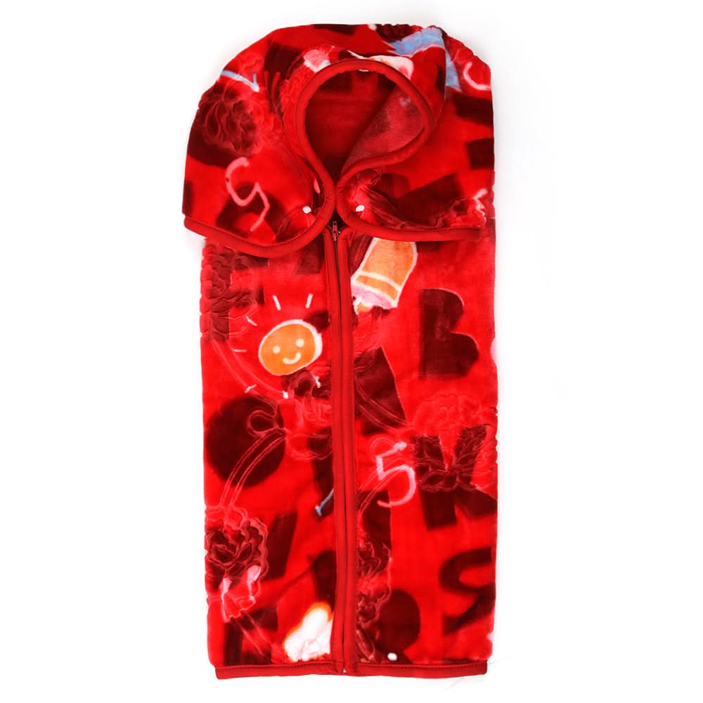 Baby Zipper Blanket - Red, Kids Blanket, Chase Value, Chase Value