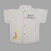 Newborn Boy Casual Half Sleeves Shirt - Stripe Blue, Newborn Boys Shirts & T-Shirts, Chase Value, Chase Value