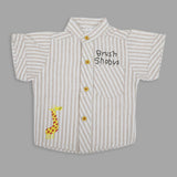 Newborn Boy Casual Half Sleeves Shirt - Stripe Blue, Newborn Boys Shirts & T-Shirts, Chase Value, Chase Value
