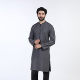 Men's Slim Fit Kurta - Grey, Men's Kurtas, Chase Value, Chase Value
