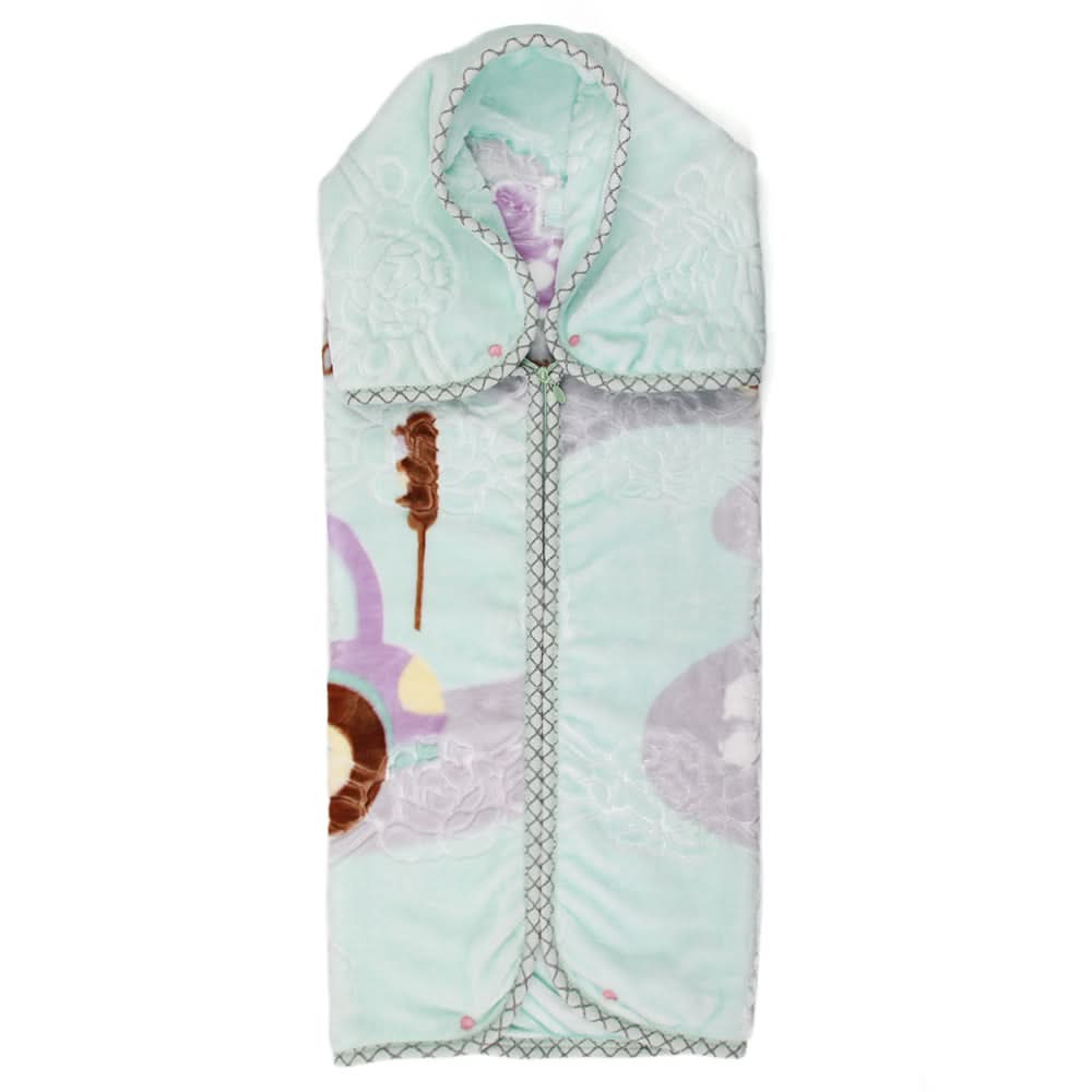Kids Tiny tots Zipper Blanket - Cyan, Kids Blanket, Chase Value, Chase Value