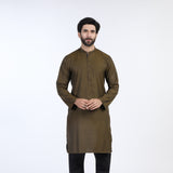 Men's Slim Fit Kurta - Tobacco, Men's Kurtas, Chase Value, Chase Value