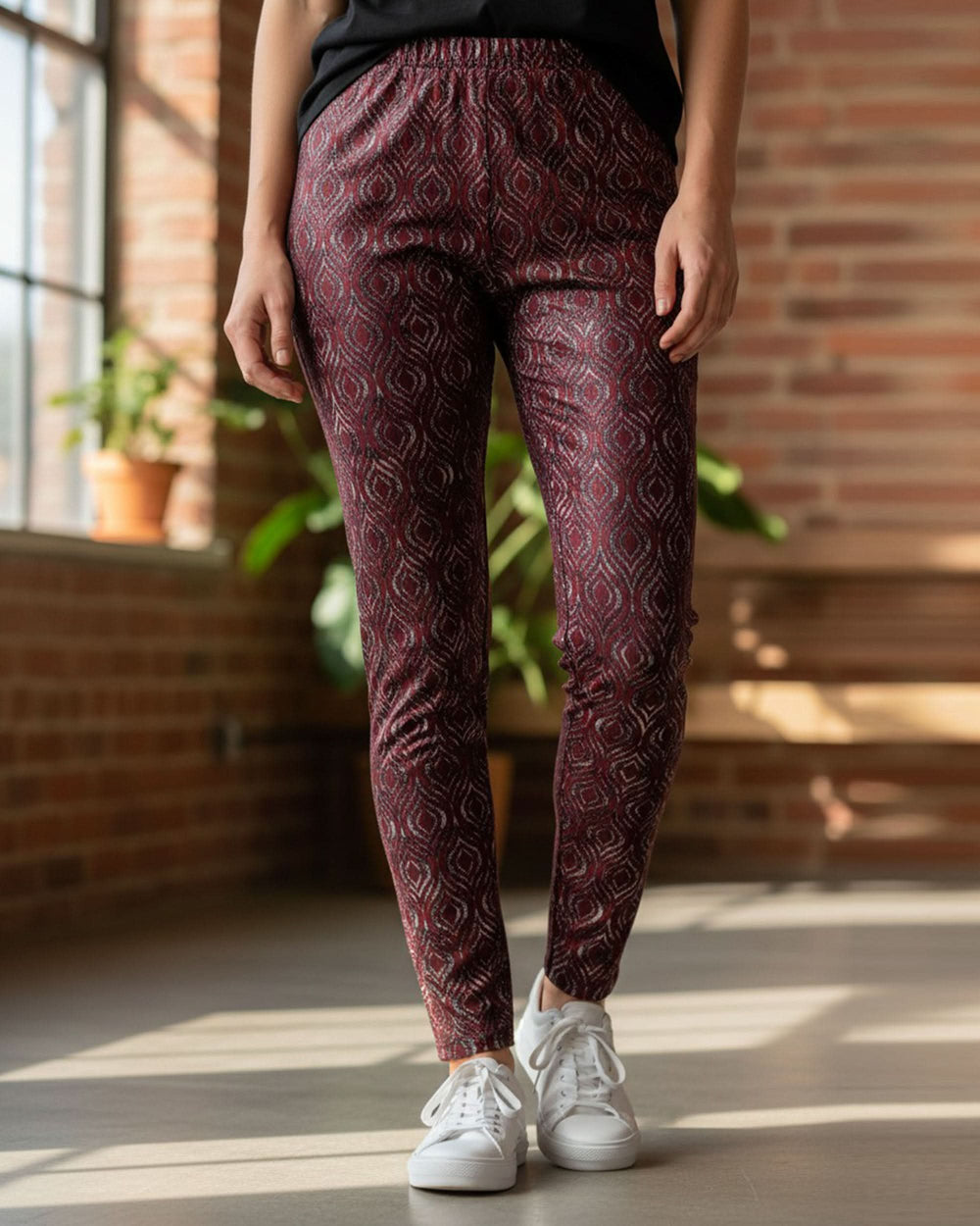 Women's Valvet Printed Tights, Women Pants & Tights, Chase Value, Chase Value