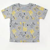 Boys Printed Half Sleeves T-Shirt - Grey, Boys T-Shirts, Chase Value, Chase Value
