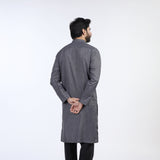 Men's Slim Fit Plain Kurta - Grey, Men's Kurtas, Chase Value, Chase Value