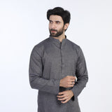 Men's Slim Fit Plain Kurta - Grey, Men's Kurtas, Chase Value, Chase Value