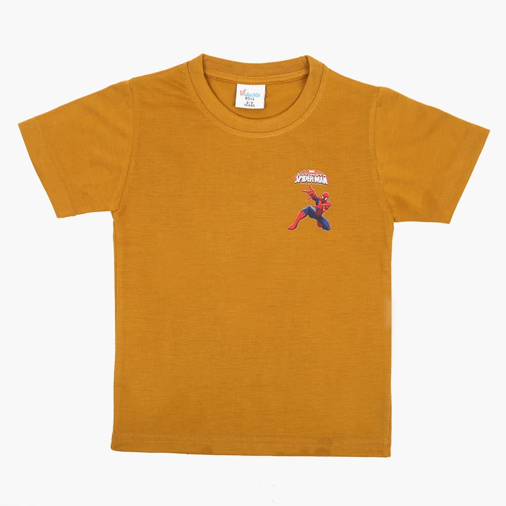 Boys Half Sleeves T-Shirt - Mustard, Boys T-Shirts, Chase Value, Chase Value
