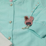 Girls Full Sleeves Tight Suit - Cyan, Girls Suits, Chase Value, Chase Value