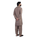 Men's Slim Fit Kurta Shalwar Suit - Coffee, Men's Shalwar Kameez, Chase Value, Chase Value