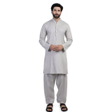 Men's Slim Fit Kurta Shalwar Suit - Grey, Men's Shalwar Kameez, Chase Value, Chase Value