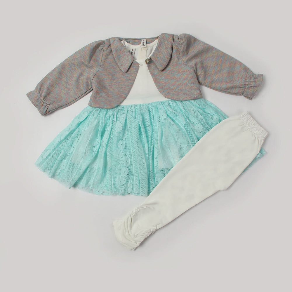 Girls Shalwar Suit - Cyan, Girls Shalwar Kameez, Chase Value, Chase Value