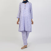 Women's Printed Stitched 3 PCS Suit - Lilac, Women Shalwar Suits, Chase Value, Chase Value