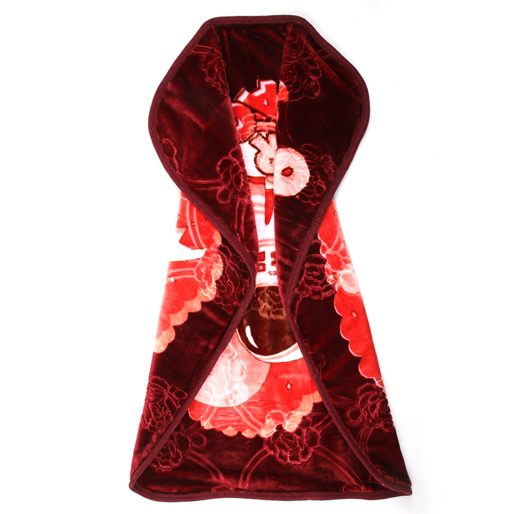 Tiny tots Embossed Baby Blanket - Maroon, Kids Blanket, Chase Value, Chase Value