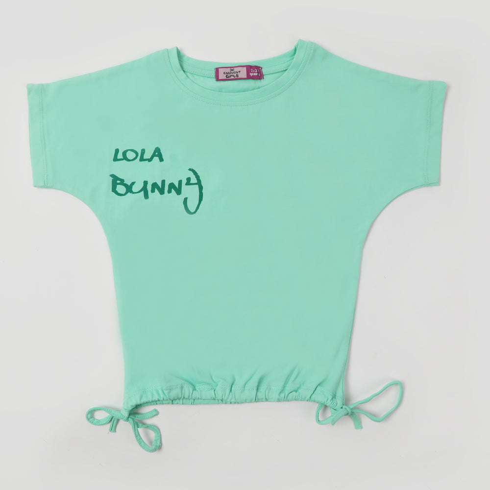 Eminent Girls Half Sleeves T-Shirt - Light Green, Girls T-Shirts, Eminent, Chase Value