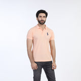 Valuable Men's Half Sleeves Polo T-Shirt - Peach, Men's T-Shirts & Polos, Chase Value, Chase Value