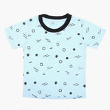 Boys Printed Half Sleeves T-Shirt - Light Blue, Boys T-Shirts, Chase Value, Chase Value