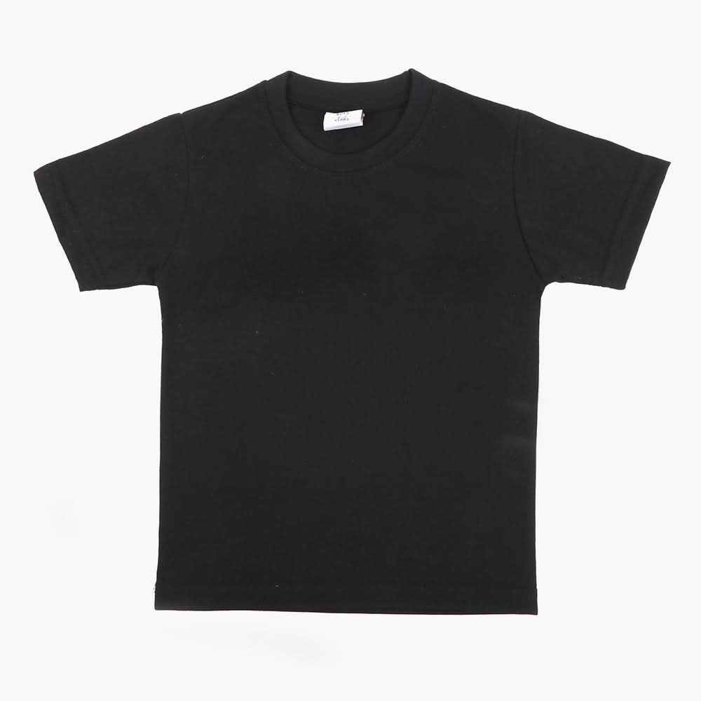 Boy Half Sleeves T-Shirt - Black, Boys T-Shirts, Chase Value, Chase Value