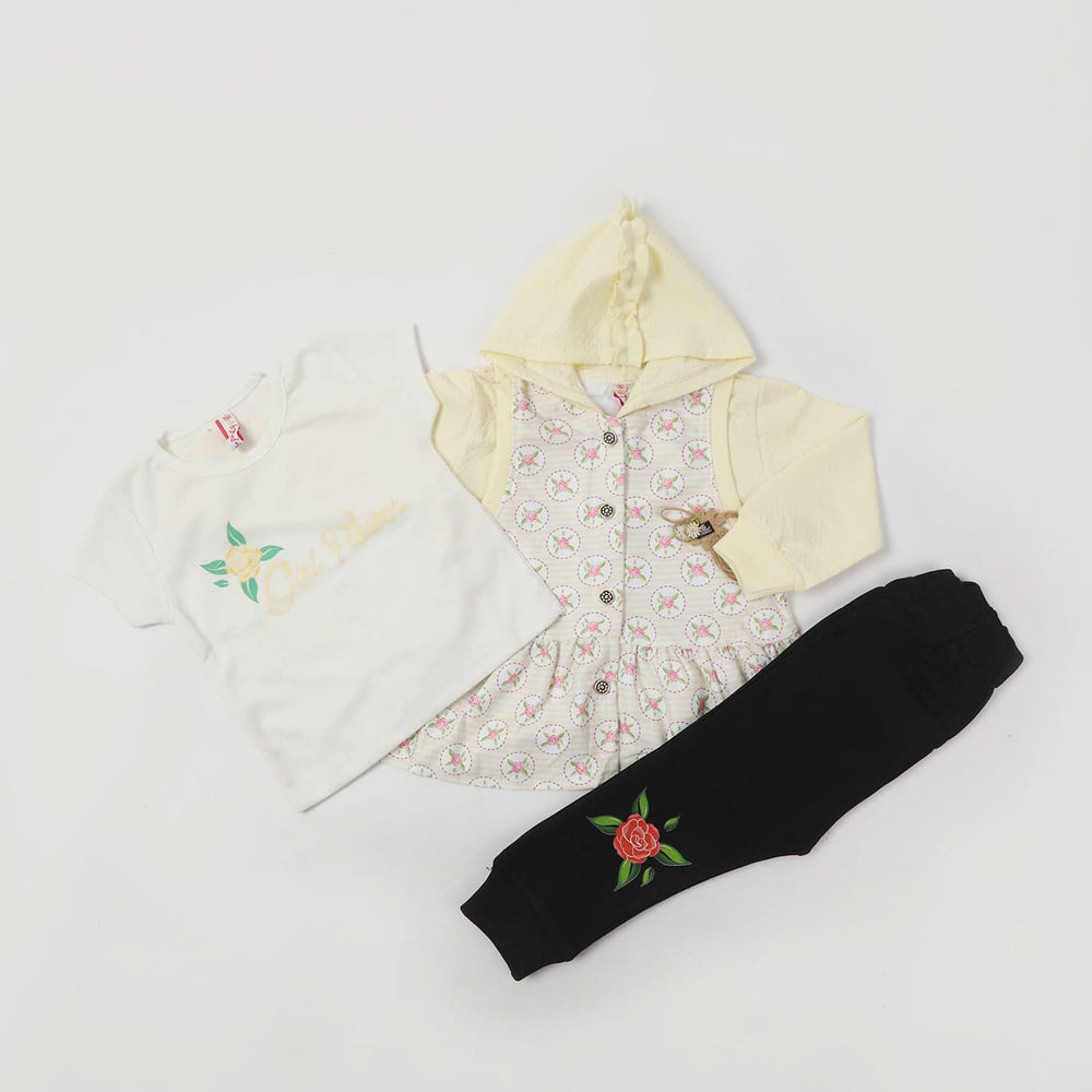 Girls Full Sleeves Tight Suit - Fawn, Girls Suits, Chase Value, Chase Value