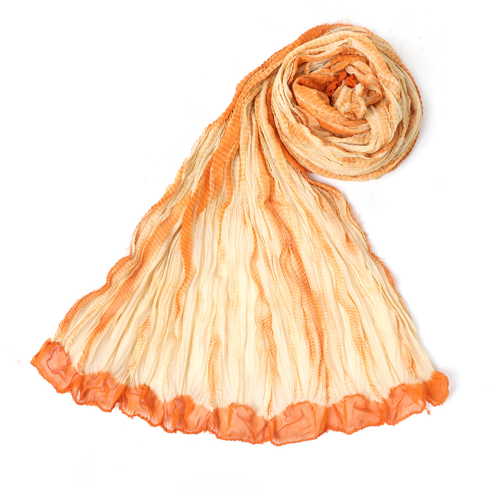 Women's Chiffon Tie & Day Dupatta - Orange, Women Dupatta, Chase Value, Chase Value