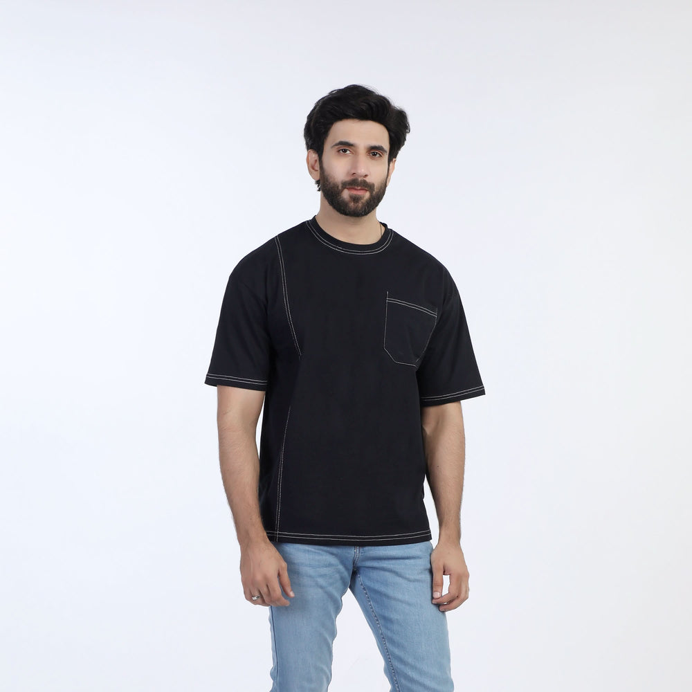Eminent Men's Half Sleeves Printed T-Shirt - Black, Men's T-Shirts & Polos, Eminent, Chase Value