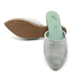 Valuable Women's Backless Pump - Green, Women Backless Pumps, Chase Value, Chase Value