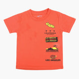 Boys Printed Half Sleeves T-Shirt - Rust, Boys T-Shirts, Chase Value, Chase Value