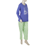 Women's Full Sleeves Night Suit - Royal Blue, Women Night Suit, Chase Value, Chase Value