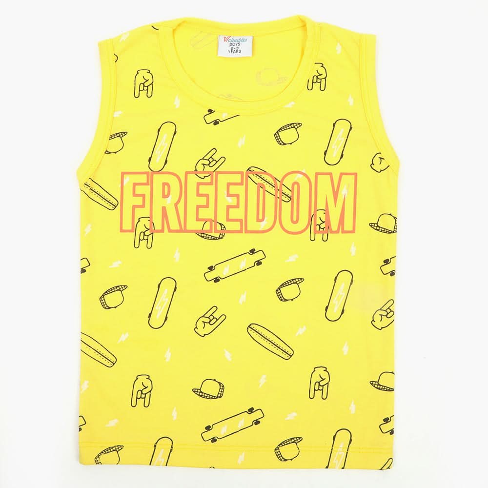 Boys Sando T-Shirt - Yellow, Boys Sando, Chase Value, Chase Value