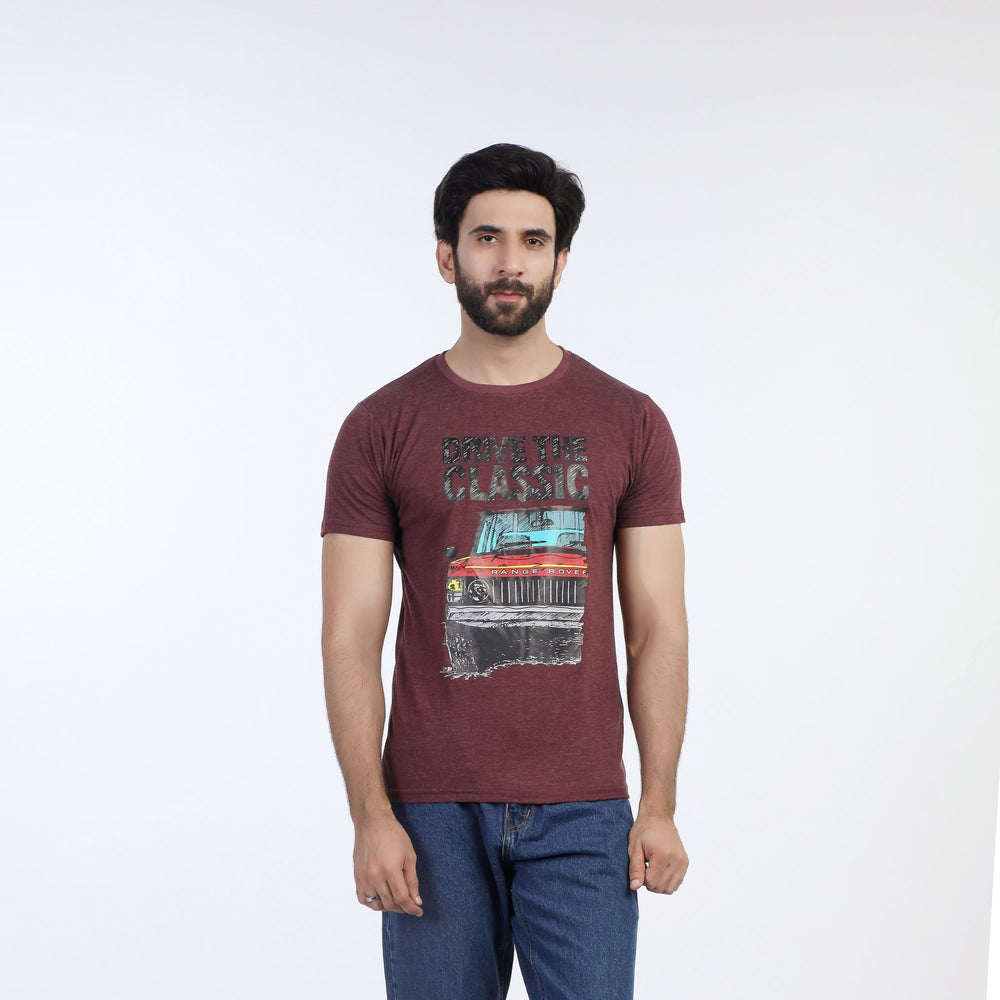 Valuable Men's Half Sleeves T-Shirt - Maroon, Men's T-Shirts & Polos, Chase Value, Chase Value