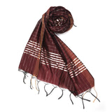 Women's Yarn Dyed Lichi Dupatta - Maroon, Women Dupatta, Chase Value, Chase Value